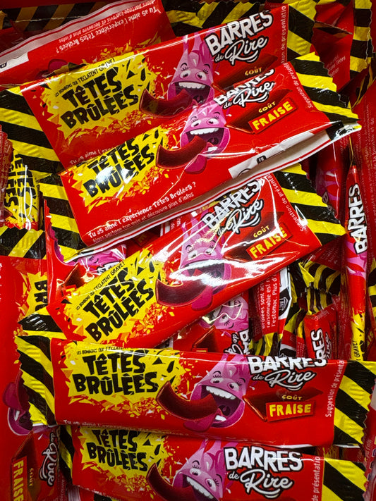 Têtes Brûlées Barre Fraise - A l'unité